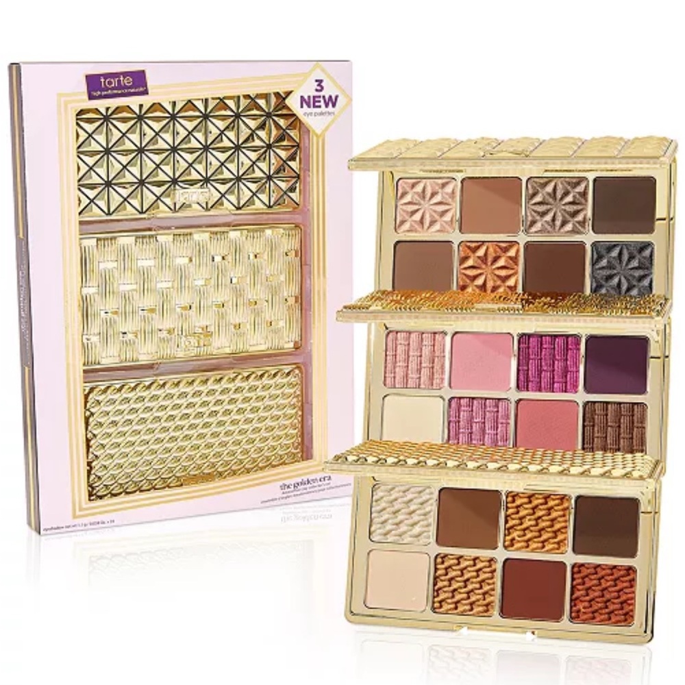 BNIB tarte 3-Pc The Golden Era Amazonian Clay Palette Collector’s Set